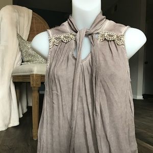High neck flowy blouse